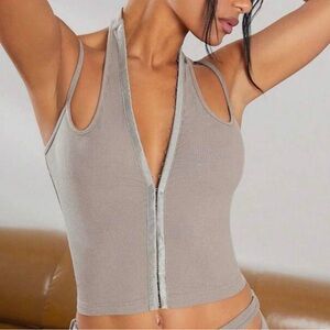 Grey crop / halter top